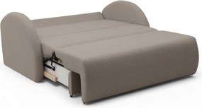 Sofa rozkładana Nubi trzyosobowa 140 cm z pojemnikiem - beżowa boucle Quelle 16
