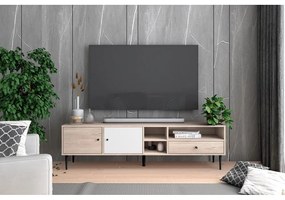 Szafka pod TV w dekorze dębu 180x50 cm Leon – Marckeric