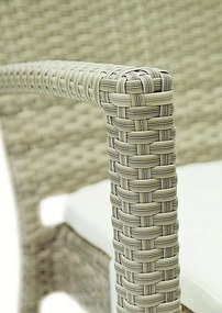 Zestaw rattanowy ogrodowy NAPOLI I. 1 + 4 (szaro-beżowy)