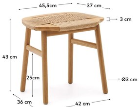 Stołek w naturalnym kolorze Enit – Kave Home