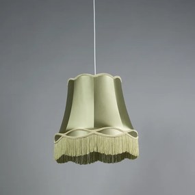 Zestaw 4 lamp wiszących w stylu retro zielonych 45 cm - Granny