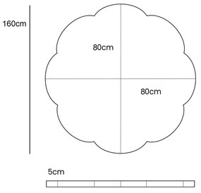 Mata do zabawy dla dzieci w kolorze khaki 160x160 cm – Meowbaby