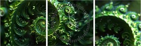 Obraz - Spirale (z zegarem) (90x30 cm)
