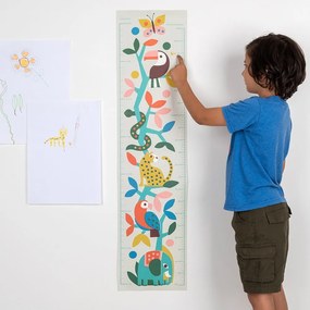 Naklejka dziecięca do mierzenia wzrostu na ścianę 28,5x115 cm Wild Wonders – Rex London