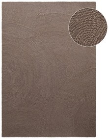 Szarobrązowy wełniany dywan tkany ręcznie 80x150 cm Eleni Taupe – Hanse Home