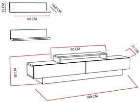 Stolik pod telewizor Lucca White
