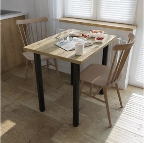 Stół do jadalni, kuchni, biura – mały stół w kolorze dąb artisan / biały, 80 x 60 cm, 100 x 60 cm