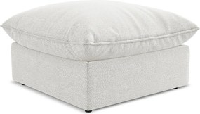 Pufa - z tkaniny bouclé - biały - MANAO