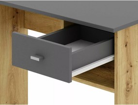 PROMOCJA Biurko w dekorze dąb artisan z antracytowym blatem B-011 II. klasa jakości