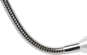 Nowoczesna lampa ścienna biała z regulowanym ramieniem - Brescia Combi