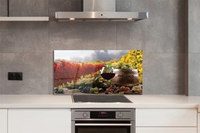 Szklany Panel Jesienny Wieczór przy Winie