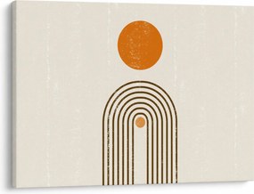 Obraz - Brązowe łuki (70x50 cm)