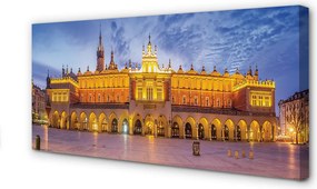 Obraz drukowany na płótnie Sukiennice o Zachodzie Słońca