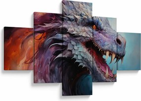 Obraz - Ilustracja przedstawiająca smoka (125x70 cm)