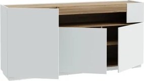 Trzydrzwiowa komoda z wnęką Lewisville 231, Secret Gray/dąb Valencia