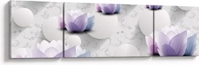 Obraz z kwiatami (170x50 cm)