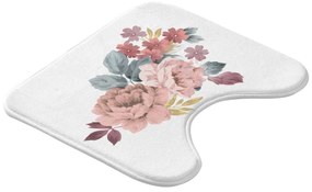 Biało-różowy dywanik łazienkowy do WC 45x45 cm Jayana – douceur d'intérieur