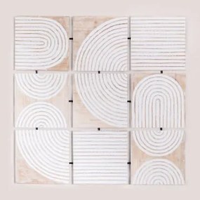 Panel Dekoracyjny Z Drewna Mango (94x93 Cm) Tudris Vintage White Wood - Sklum