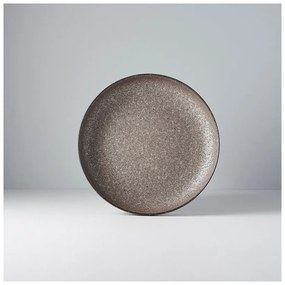 Beżowy talerz ceramiczny z wysokim brzegiem MIJ Earth, 700 ml