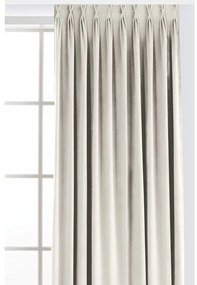 Kremowa aksamitna zasłona częściowo zaciemniająca (dimout) 530x250 cm Velto – Filumi