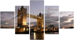 Obraz - Tower Bridge nocą (125x70 cm)