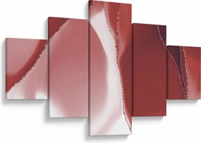 Obraz - Czerwony abstrakcyjny kwiat N⁰3 (125x70 cm)