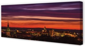 Obraz na płótnie Światła Nocnego Krakowa