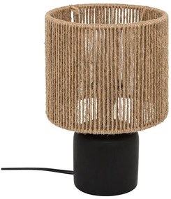 Atmosphera - Lampa stołowa KOBY 1xE14/40W/230V konopie/czarna