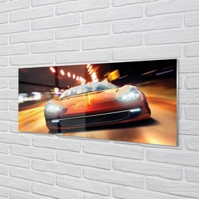 Szklany Panel Sportowe auto miasto światła