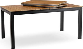 Stół Ogrodowy Prostokątny ARGOS 160-260 cm Rozkładany Dąb/Czarny