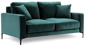 Aksamitna sofa w morskim kolorze Kooko Home Harmony, 158 cm