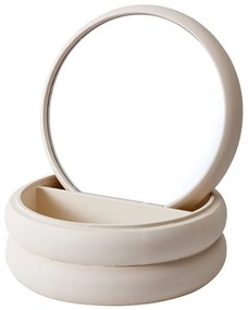 Szkatułka na biżuterię z lusterkiem, 17,5 x 17,5 x 9 cm