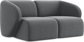 Szara aksamitna sofa 174 cm Lani – Makamii