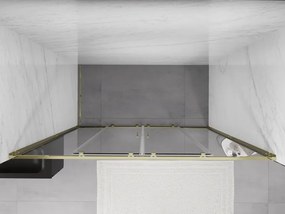 Mexen Exo drzwi prysznicowe podwójne rozsuwane 170 cm, transparent, złote - 8152-170-000-50-00