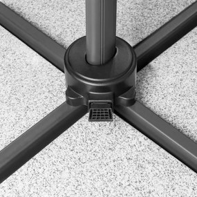 Derby RAVENNA 330 cm – duży ogrodowy parasol z wysięgnikiem i boczną nogą - Towar z drobną wadą (S300)