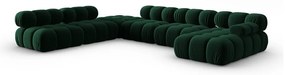 Zielona aksamitna sofa 379 cm Bellis – Micadoni Home