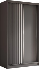Szafa Przesuwna LAMELLO 120 cm Szafa Dwudrzwiowa Szara