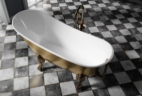 Wanna wolnostojąca PARIS PREMIUM akrylowa175 x 74 x 86 cm z metalowymi nóżkami w kolorze złotym