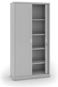 Szafa metalowa z drzwiami rolowanymi, 1990 x 1000 x 450 mm, jasnoszary