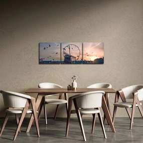 Obraz wiatraka (z zegarem) (90x30 cm)