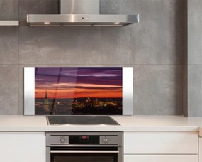 Panel Szklany Światła Nocnego Krakowa