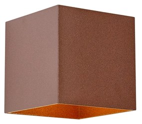 Zewnętrzna lampa ścienna rdzawy brąz z LED IP65 z funkcją ściemniania i solarem - Charlene