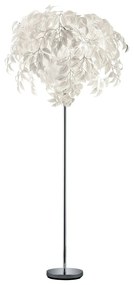 Biała lampa stojąca Trio Leavy, wys. 180 cm