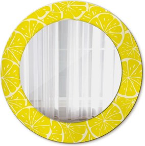 Lustro z nadrukiem okrągłe Cytrynowy wzór