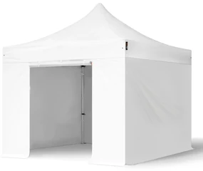 TOOLPORT 3x3 m Namiot Ekspresowy PROFESSIONAL Alu 40 mm, ze ścianami bocznymi, bez okien, biały - (578686)
