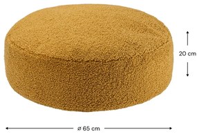 Brązowy dziecięcy worek do siedzenia z materiału bouclé Round – Wigiwama