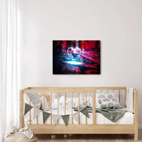 Obraz świetlistego serca (70x50 cm)