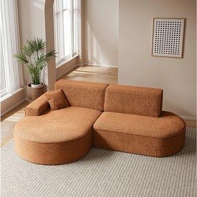 Narożnik Modena Pro, tkanina Arena, Pomarańczowy, Lewy