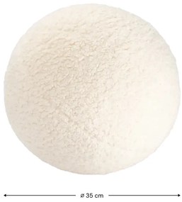 Kremowa poduszka na sofę dziecięcą z materiału bouclé Ball – Wigiwama