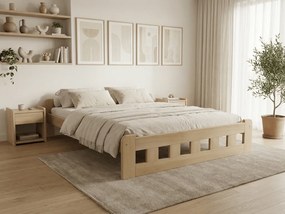 Łóżko Naomi podwyższone 160 x 200 cm, sosna Stelaż: Bez stelaża, Materac: Materac Sommera